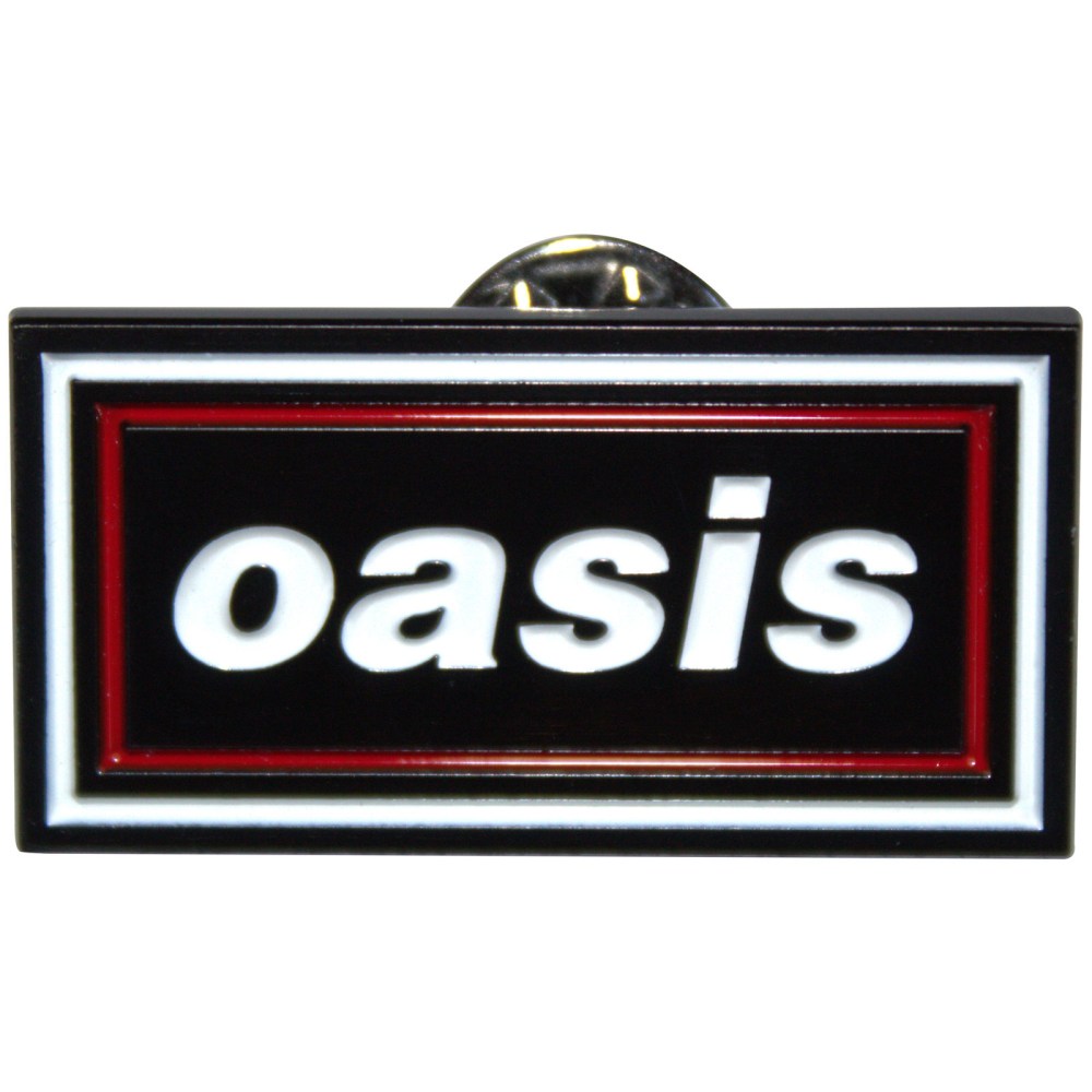Oasis - Decca Logo Red & Navy Retro Pin - Dark blue/White